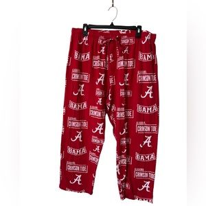 ALABAMA FOOTBALL PAJAMA BOTTOMS SIZE L 100% ALGODON COTTON UNISEX